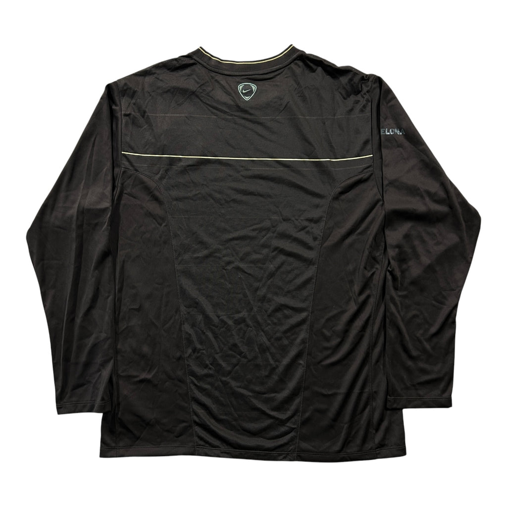 '08-'09 Nike FC Barcelona Long Sleeve Training Shirt - Brown