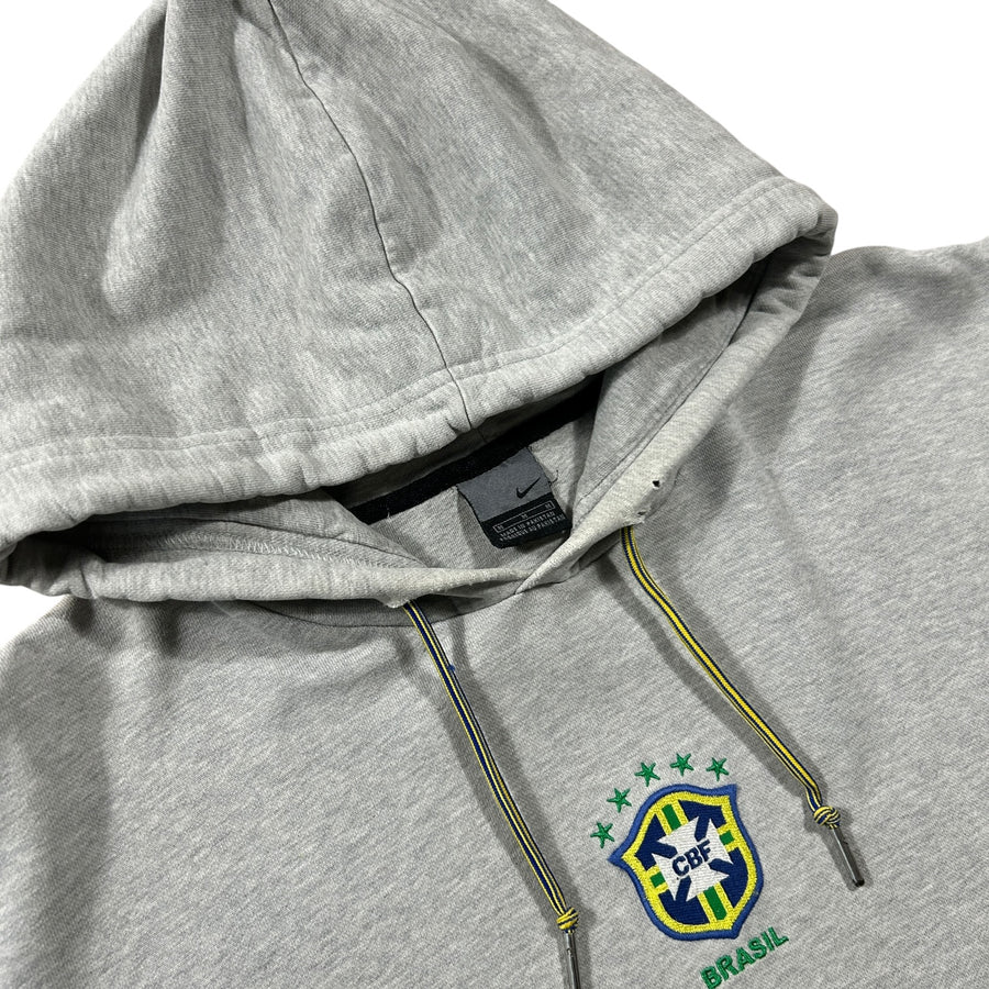 '03-'04 Nike Brazil Center Swoosh Hoodie - Grey