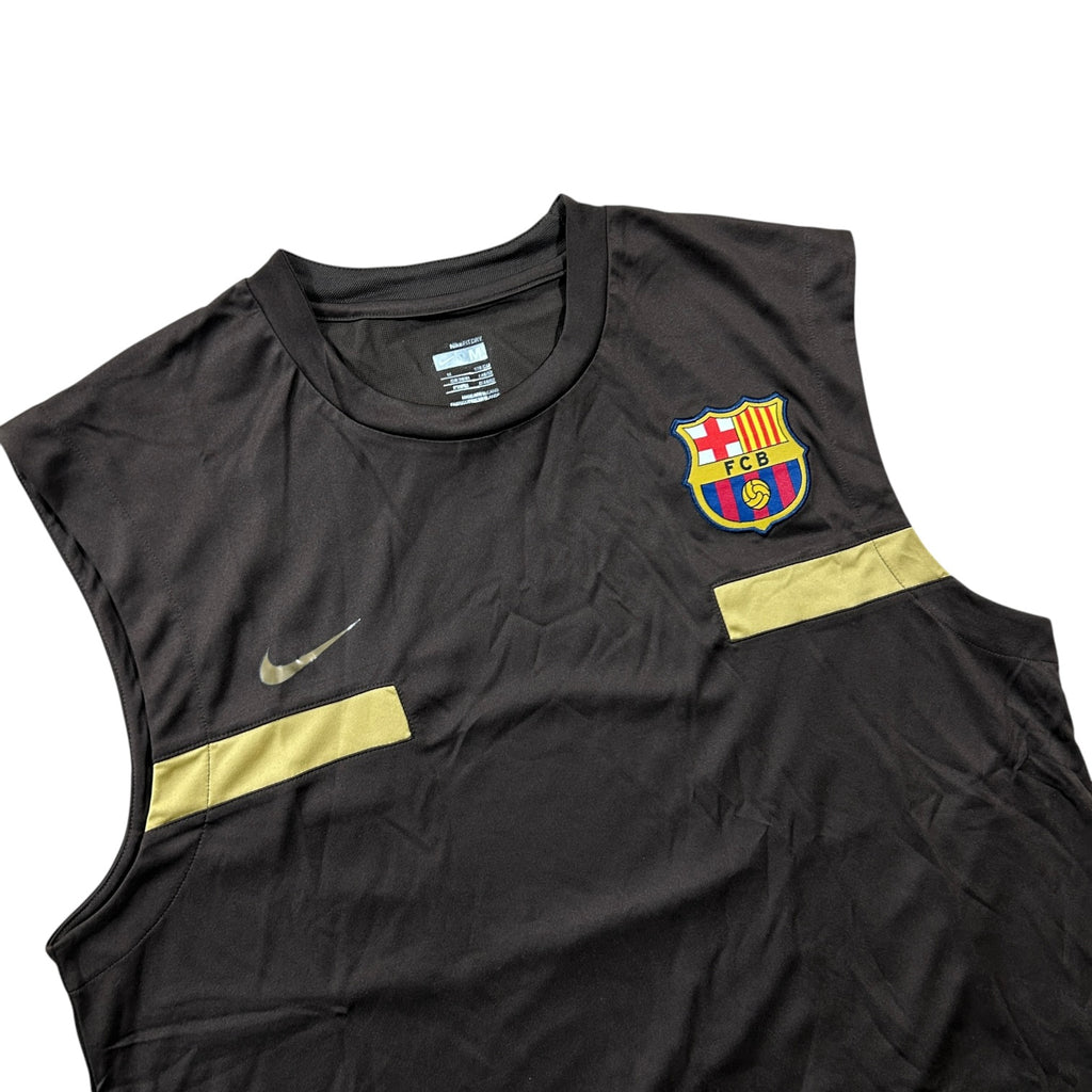 Nike FC Barcelona Sleeveless Training Top - Brown/Gold