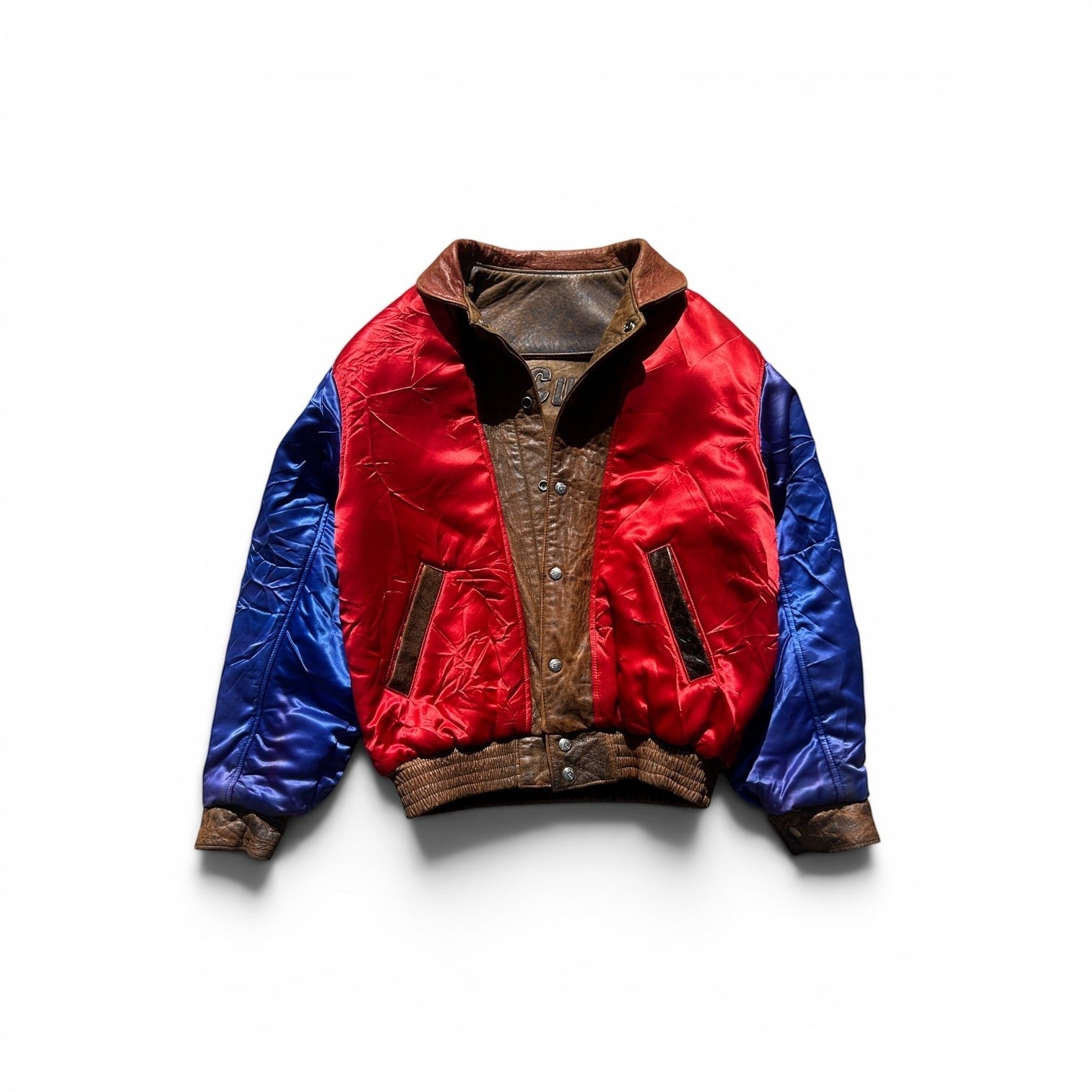 USA 94 Jeff Hamilton Distressed Reversible Leather Jacket