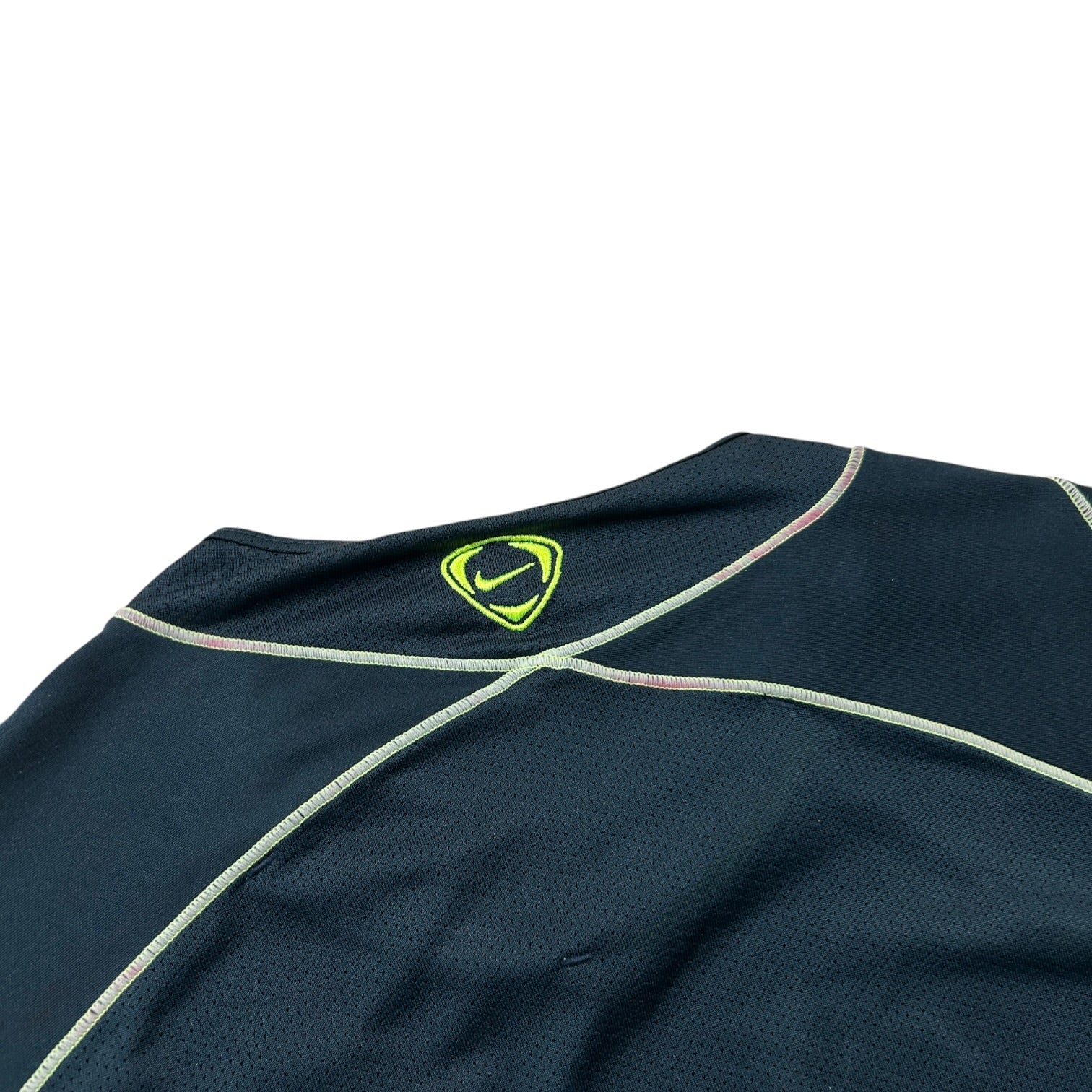 Nike FC Barcelona NikeFIT Training Shirt - Navy/Volt