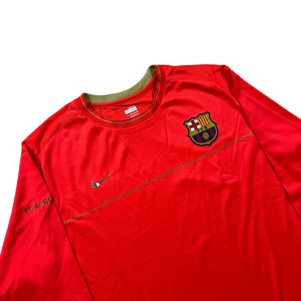 ‘08-‘09 Nike FC Barcelona L/S Training Shirt - Orange/Gold