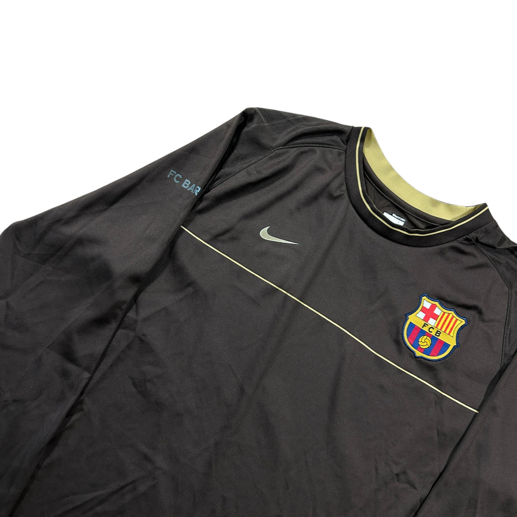 '08-'09 Nike FC Barcelona Long Sleeve Training Shirt - Brown
