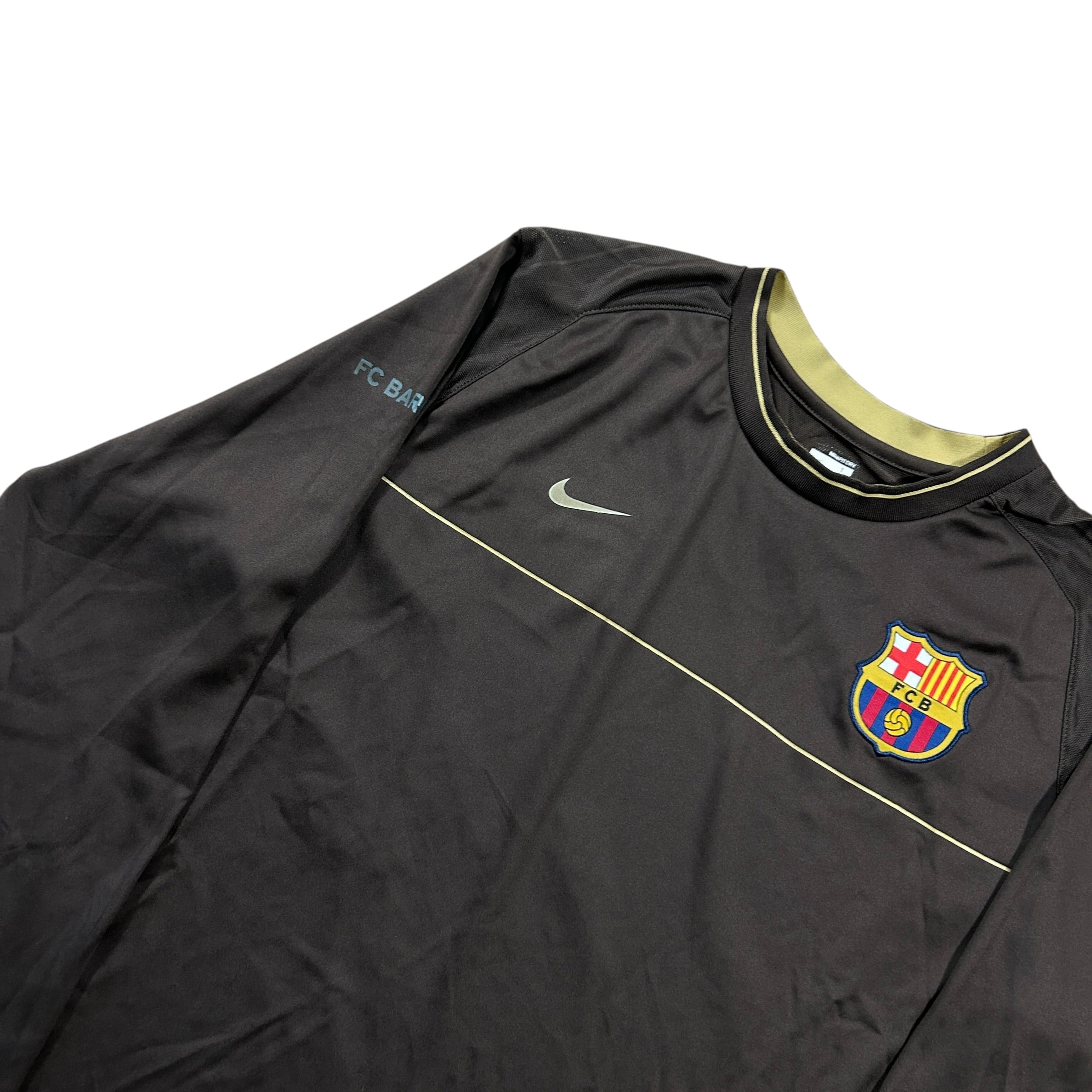 '08-'09 Nike FC Barcelona Long Sleeve Training Shirt - Brown
