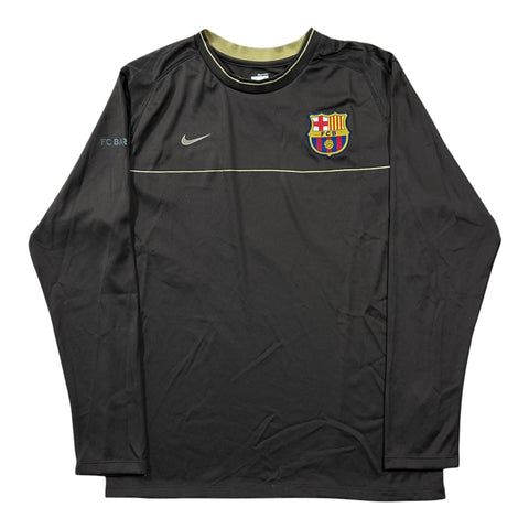 '08-'09 Nike FC Barcelona Long Sleeve Training Shirt - Brown