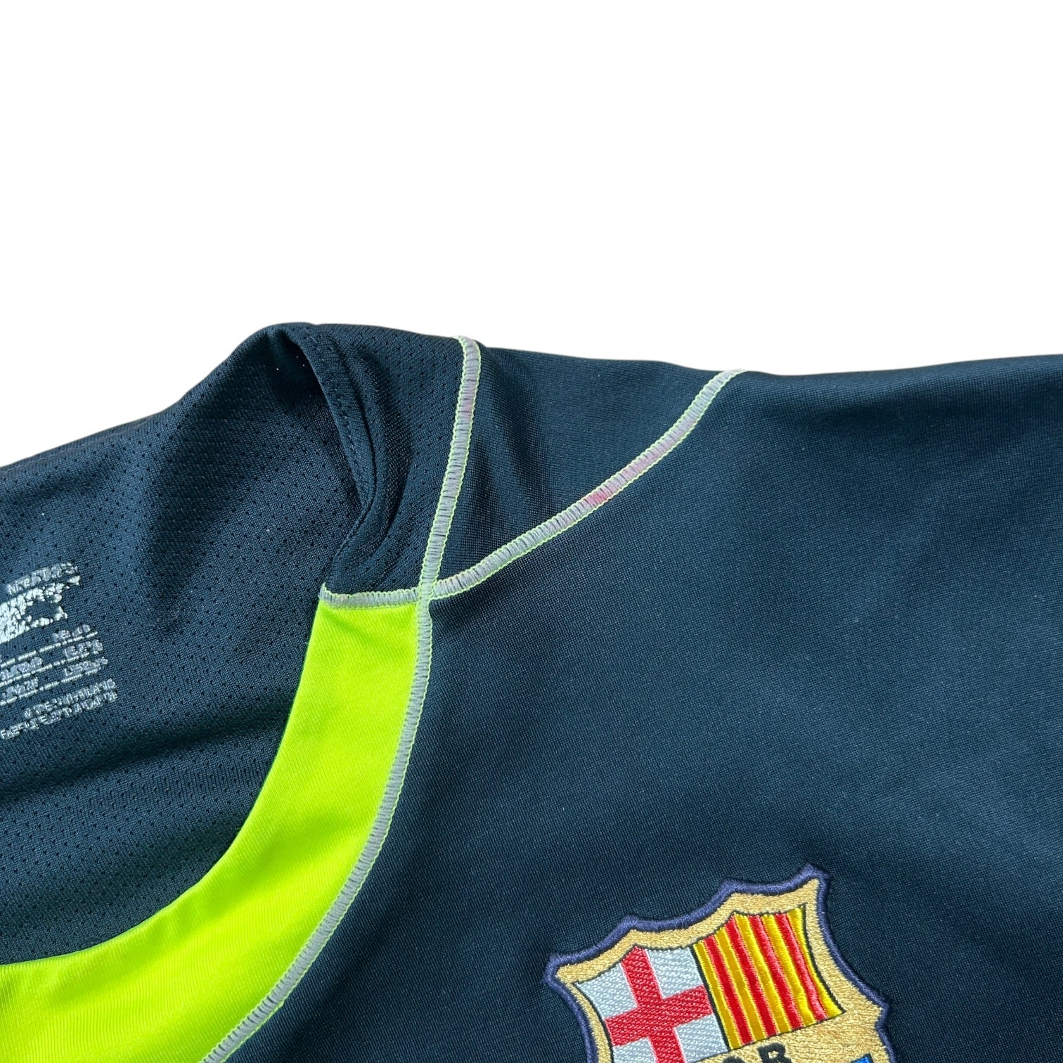 Nike FC Barcelona NikeFIT Training Shirt - Navy/Volt