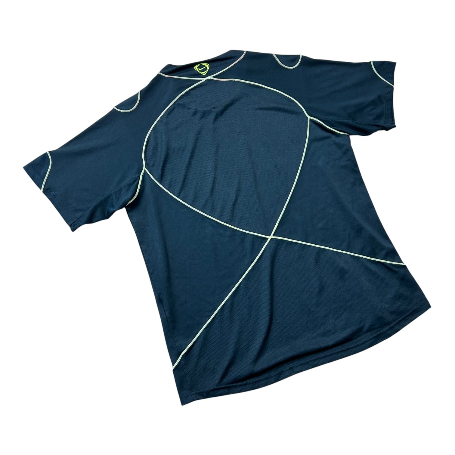 Nike FC Barcelona NikeFIT Training Shirt - Navy/Volt