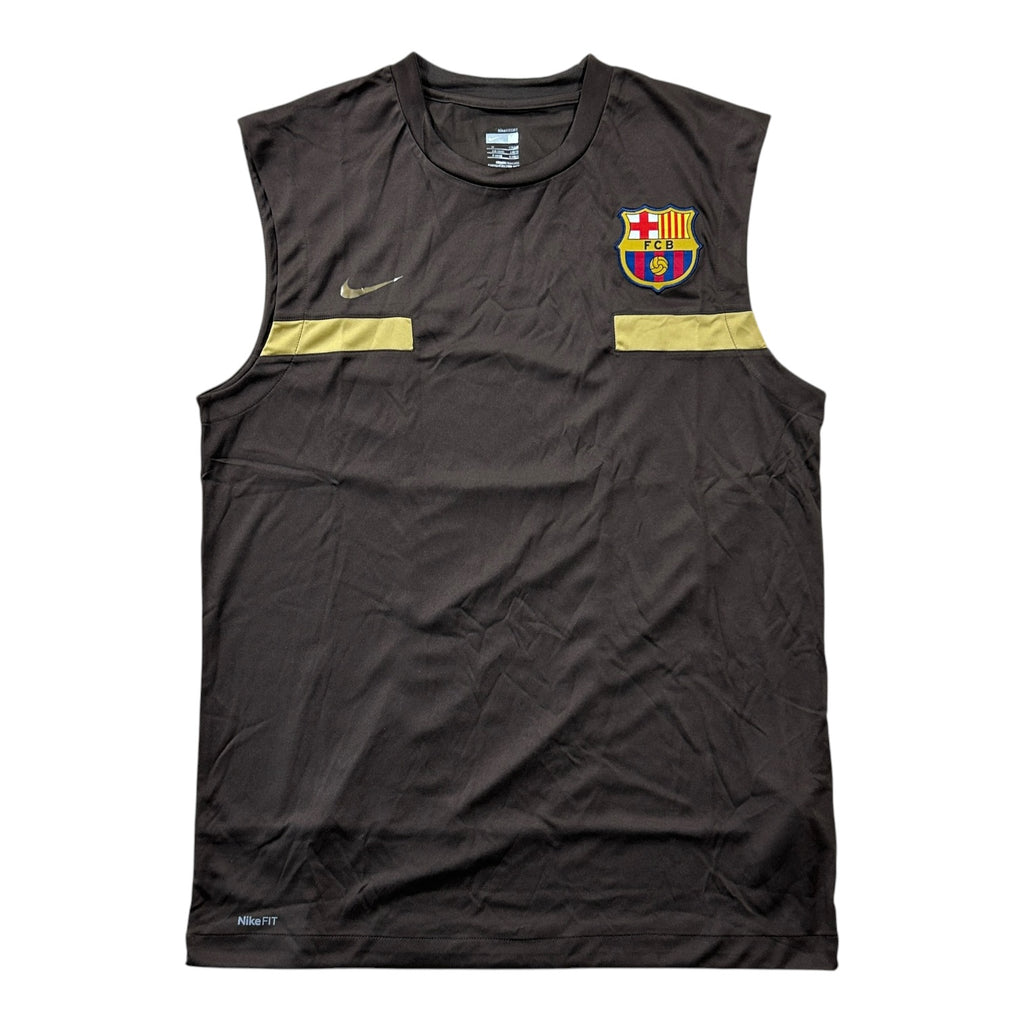Nike FC Barcelona Sleeveless Training Top - Brown/Gold