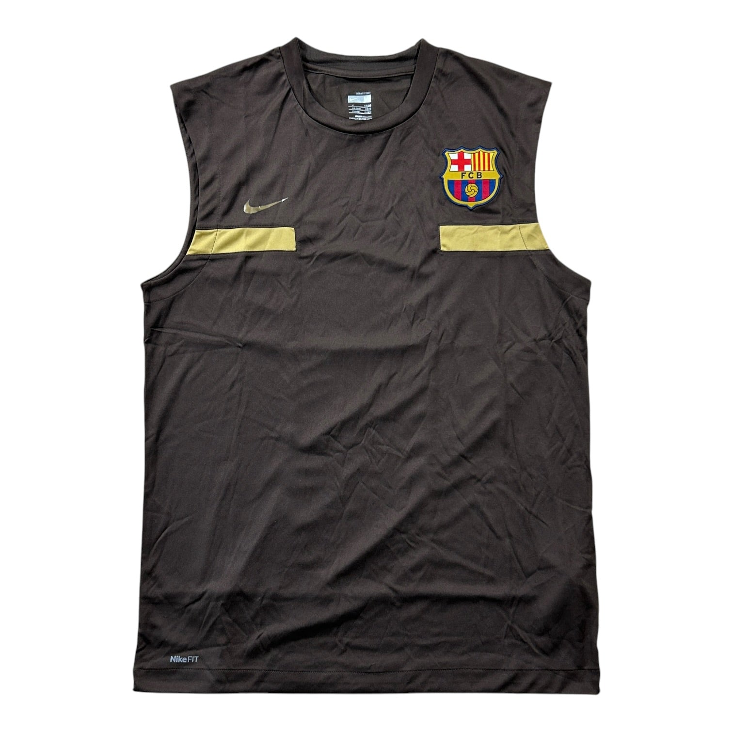 Nike FC Barcelona Sleeveless Training Top - Brown/Gold