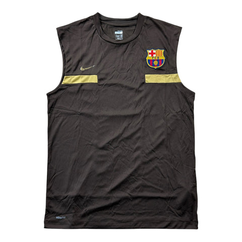 Nike FC Barcelona Sleeveless Training Top - Brown/Gold