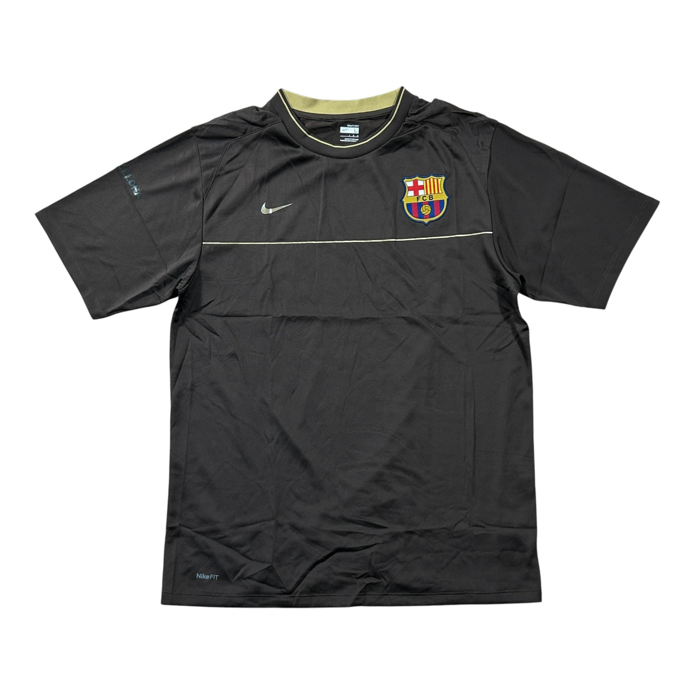'08-'09 Nike FC Barcelona Short Sleeve Training Shirt - Brown