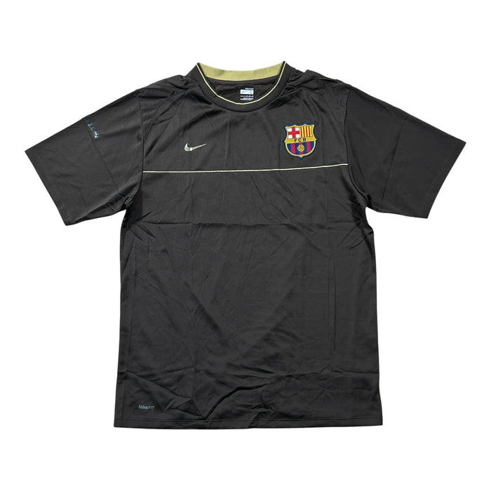 '08-'09 Nike FC Barcelona Short Sleeve Training Shirt - Brown