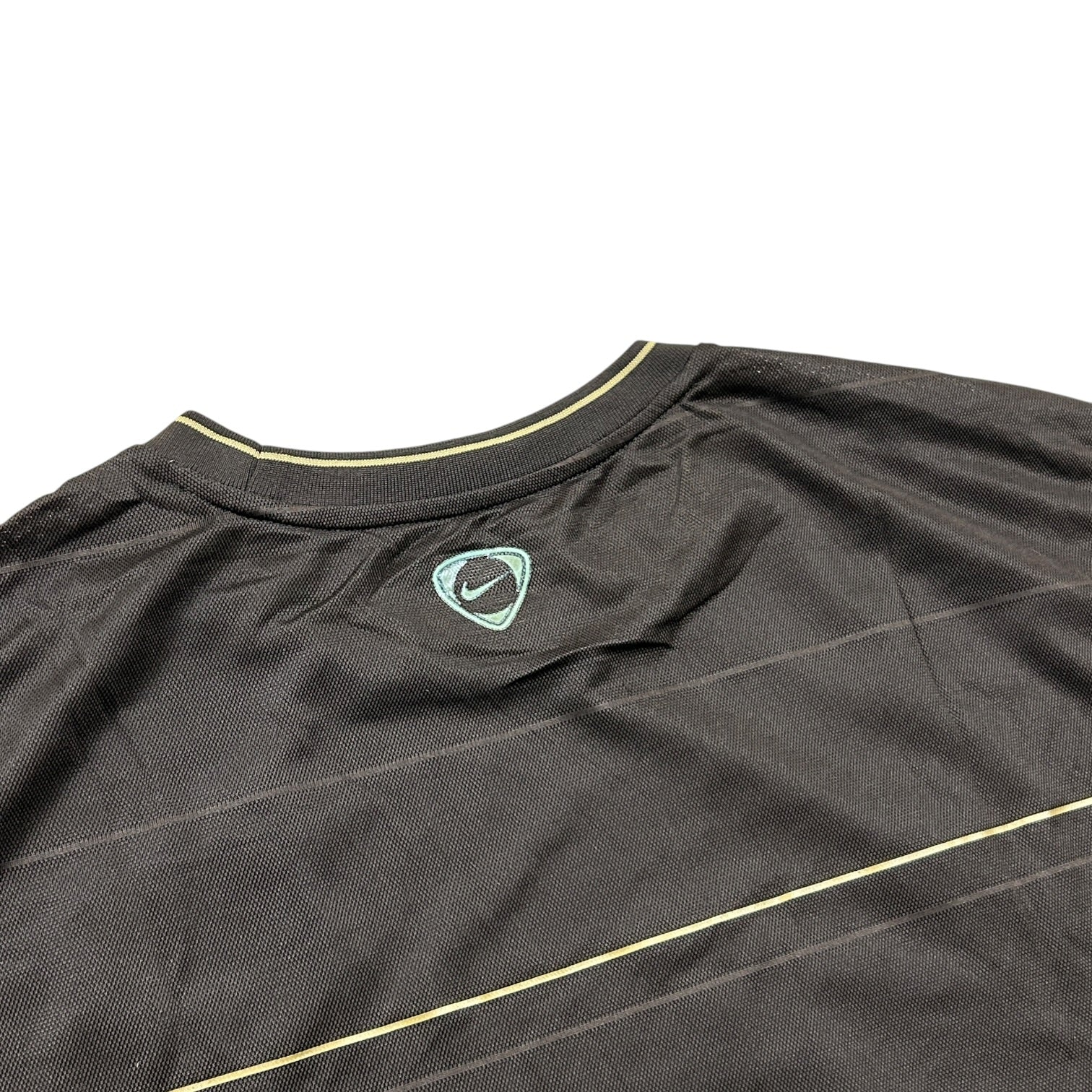 '08-'09 Nike FC Barcelona Short Sleeve Training Shirt - Brown