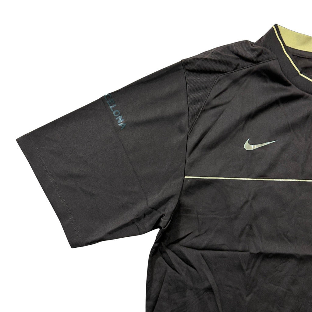 '08-'09 Nike FC Barcelona Short Sleeve Training Shirt - Brown