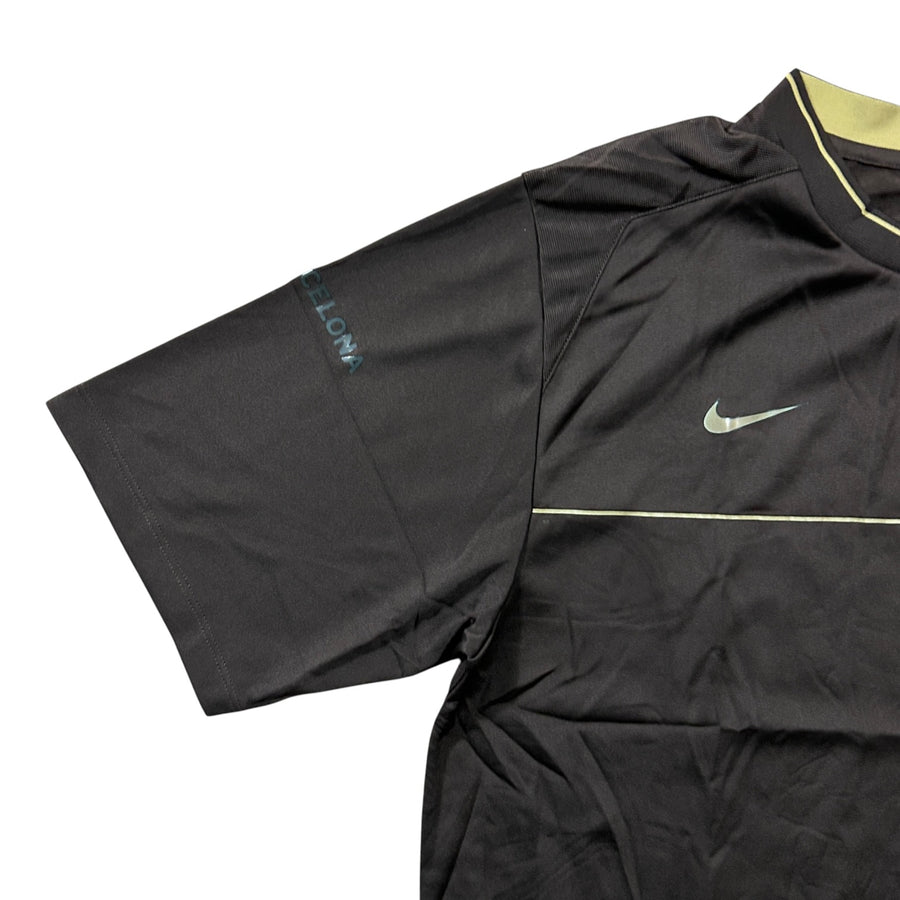 '08-'09 Nike FC Barcelona Short Sleeve Training Shirt - Brown