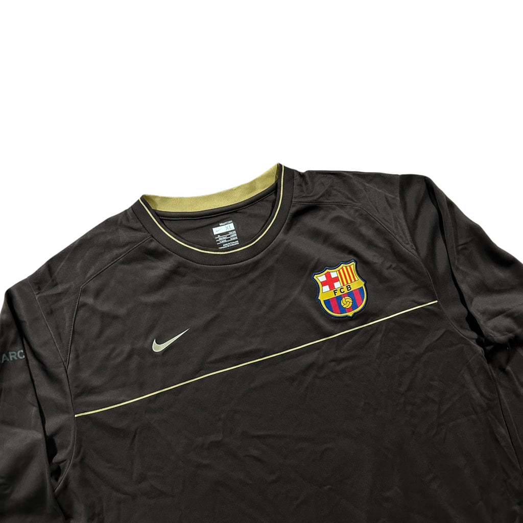 '08-'09 Nike FC Barcelona Long Sleeve Training Shirt - Brown