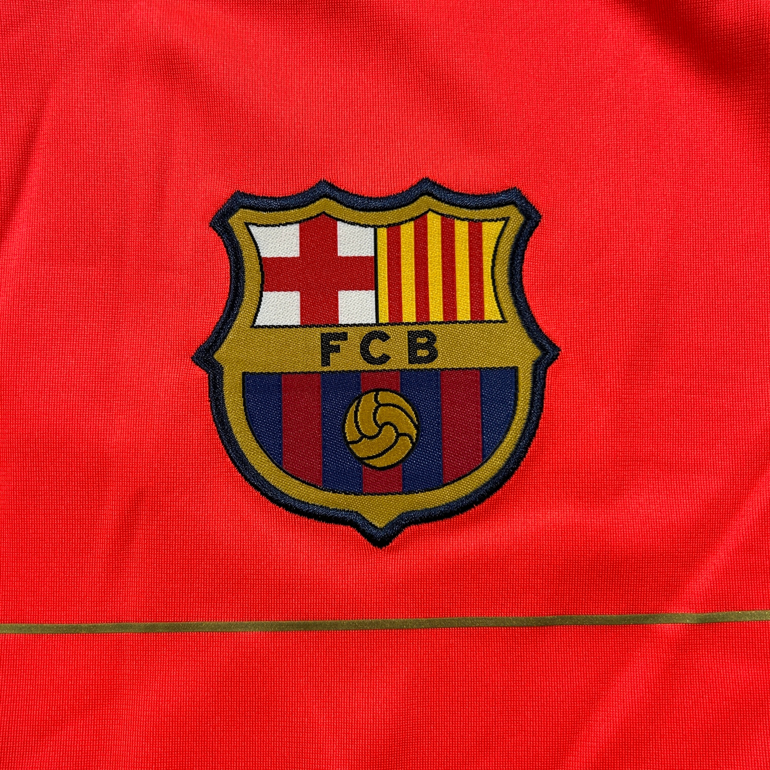 ‘08-‘09 Nike FC Barcelona L/S Training Shirt - Orange/Gold