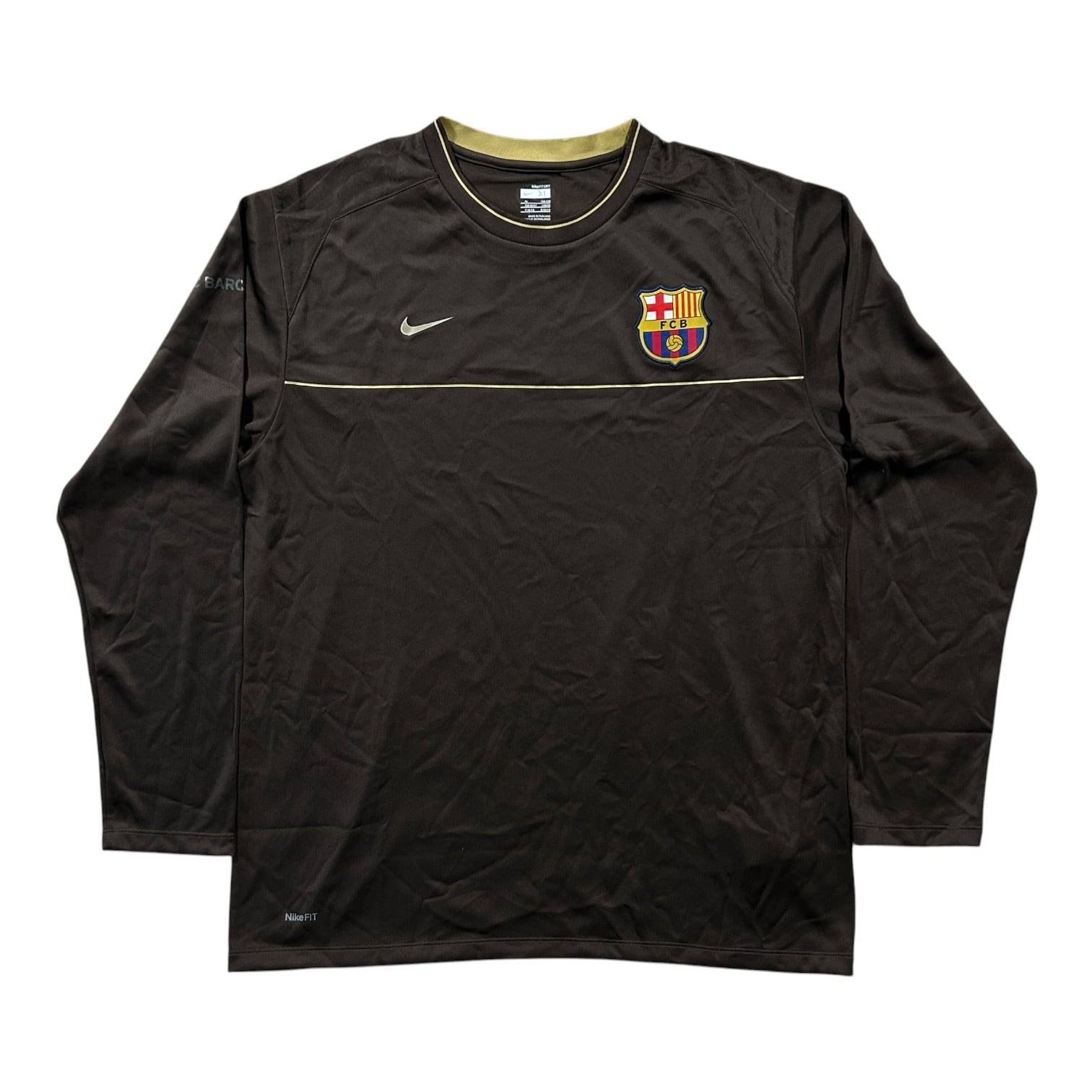 '08-'09 Nike FC Barcelona Long Sleeve Training Shirt - Brown