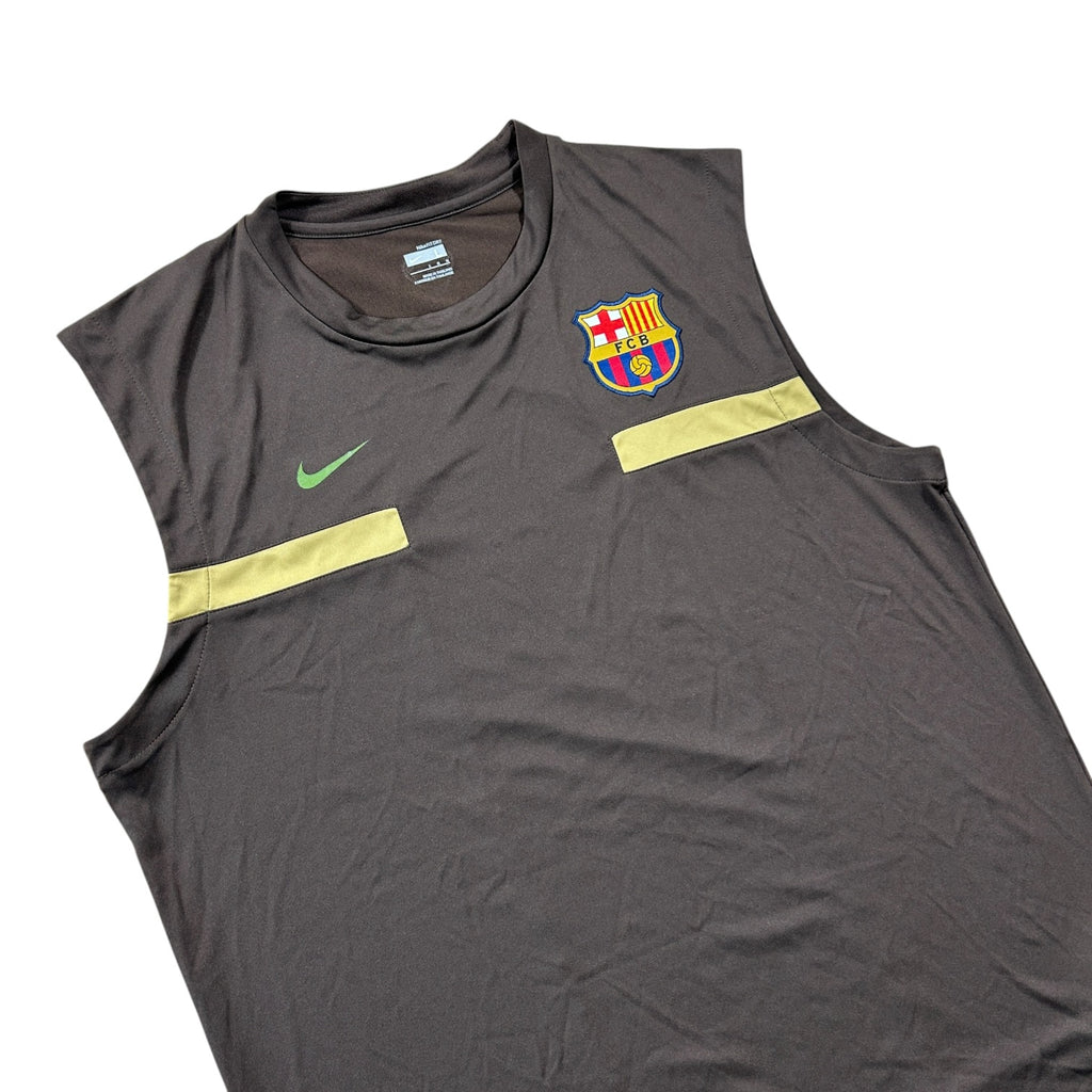 Nike FC Barcelona Sleeveless Training Top - Brown/Gold