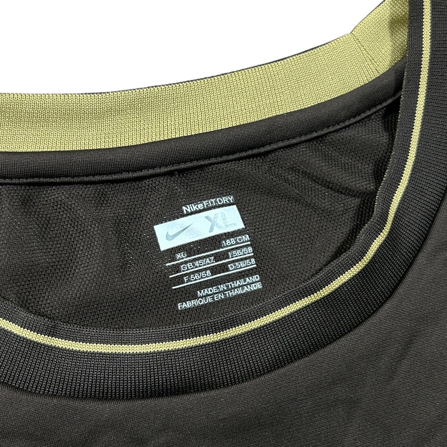 '08-'09 Nike FC Barcelona Short Sleeve Training Shirt - Brown