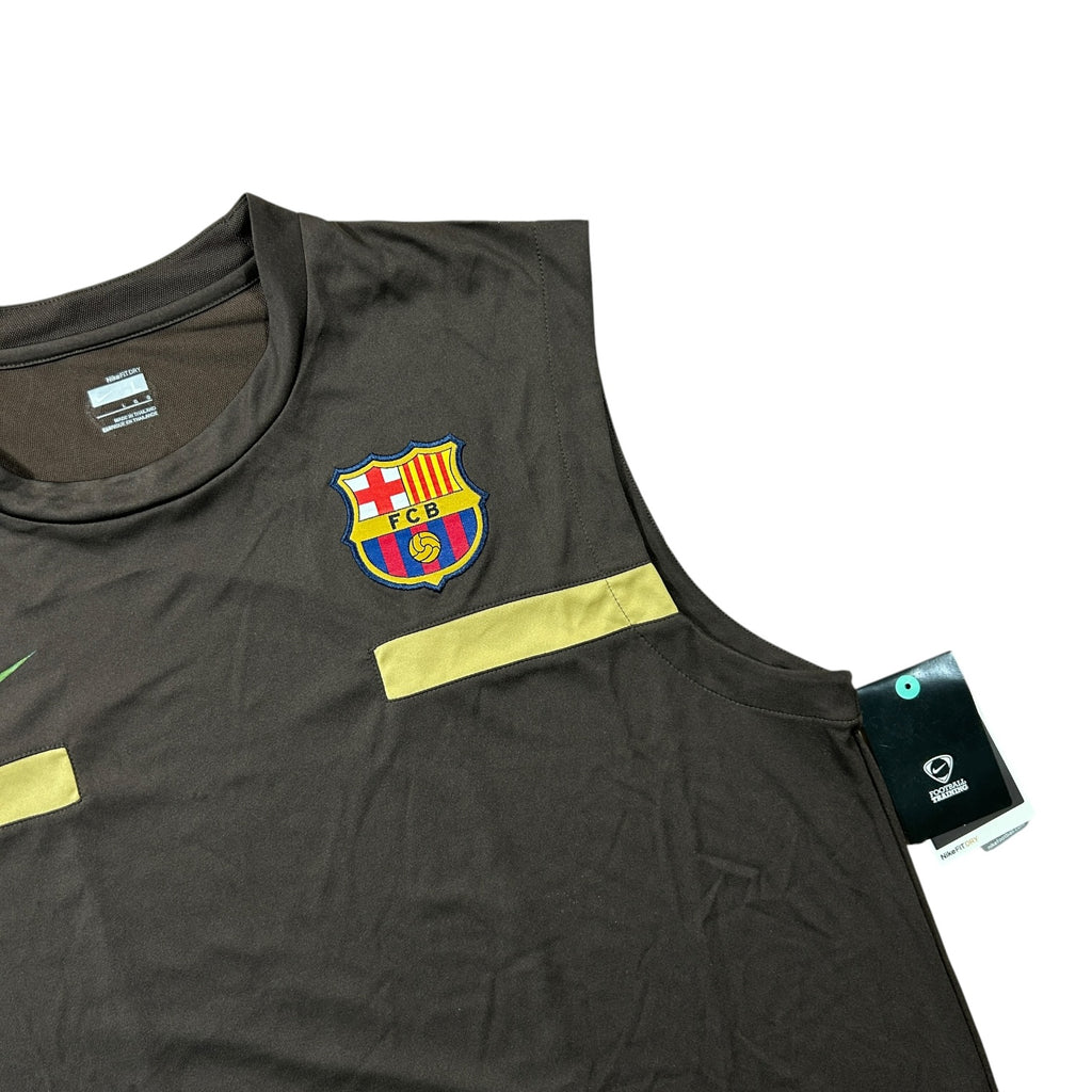 Nike FC Barcelona Sleeveless Training Top - Brown/Gold
