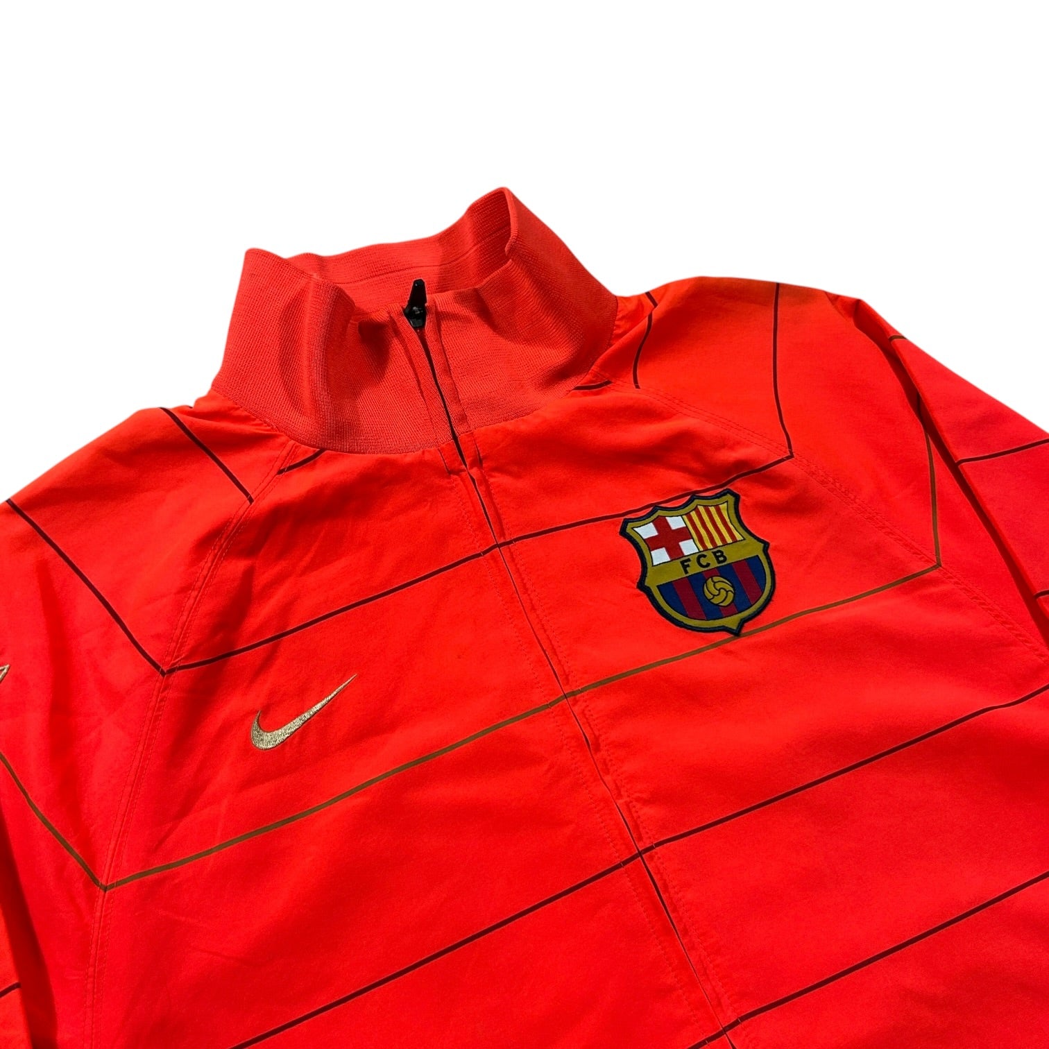 ‘08-‘09 Nike FC Barcelona Training Jacket - Orange/Gold