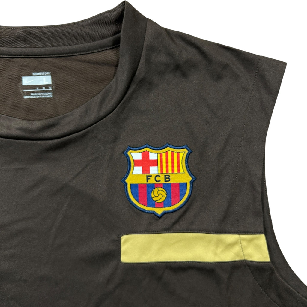 Nike FC Barcelona Sleeveless Training Top - Brown/Gold