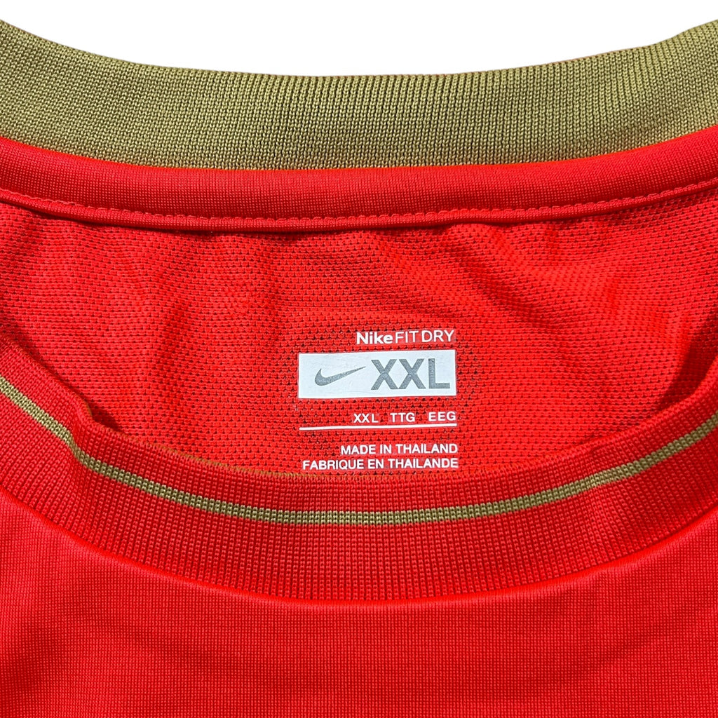 ‘08-‘09 Nike FC Barcelona L/S Training Shirt - Orange/Gold