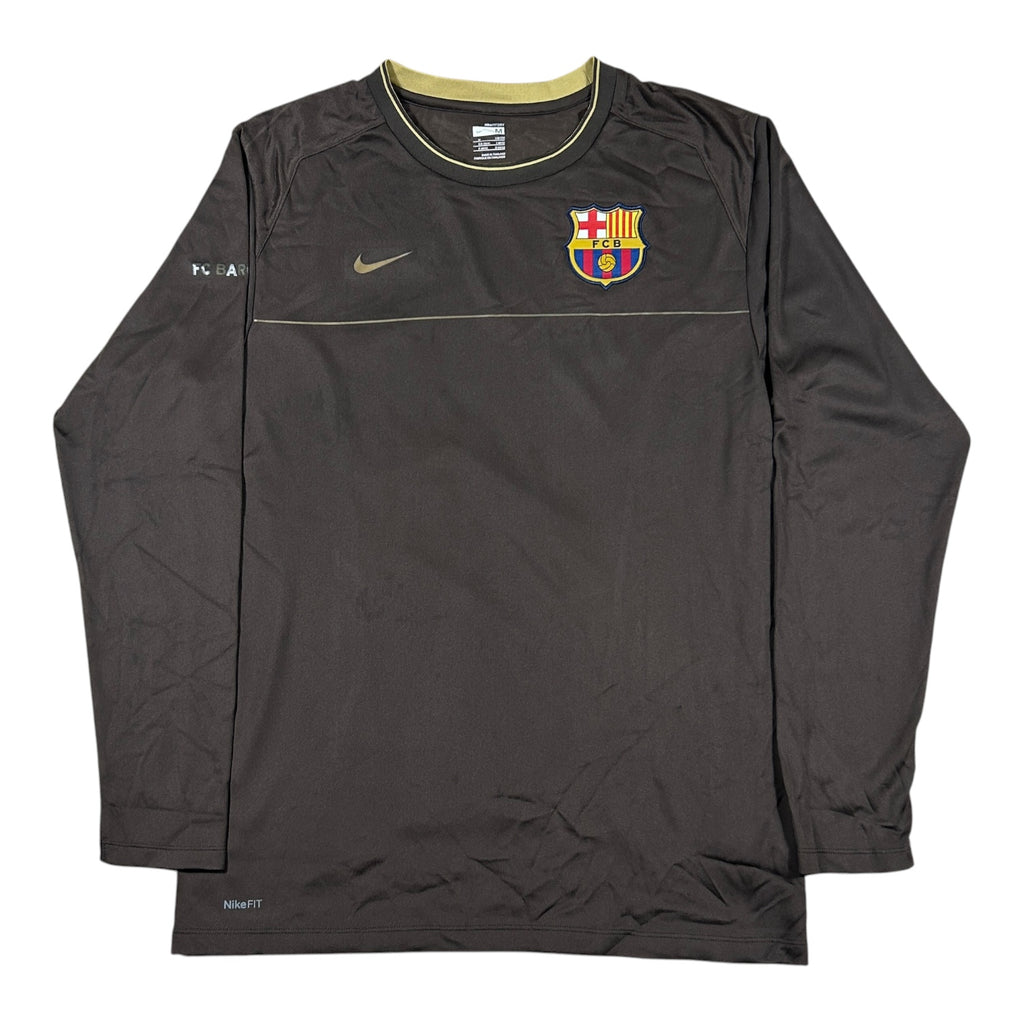Nike FC Barcelona 2008/09 brown long sleeve training shirt size Medium