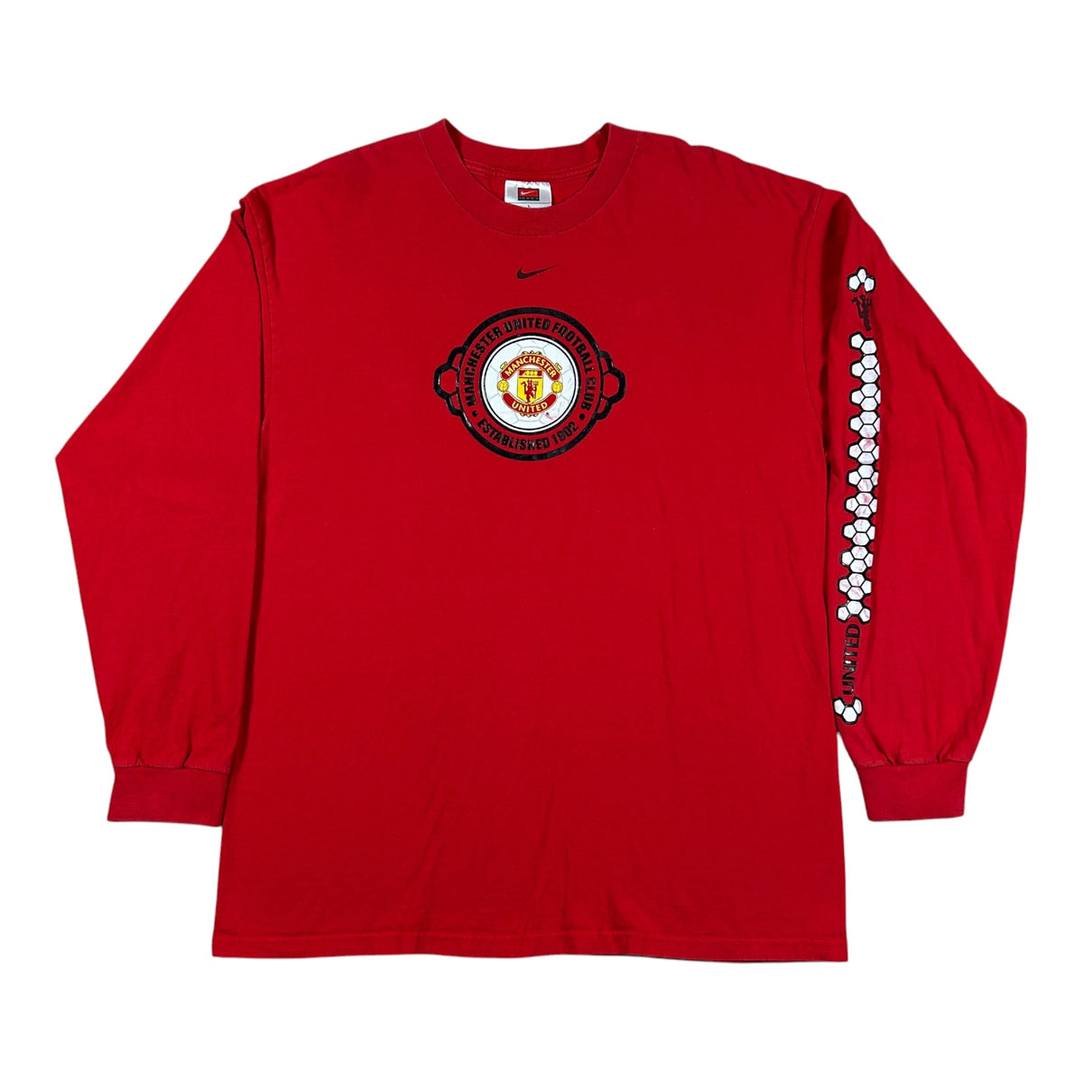 ‘02 Nike Manchester United Centenary Long Sleeve T-Shirt - Large