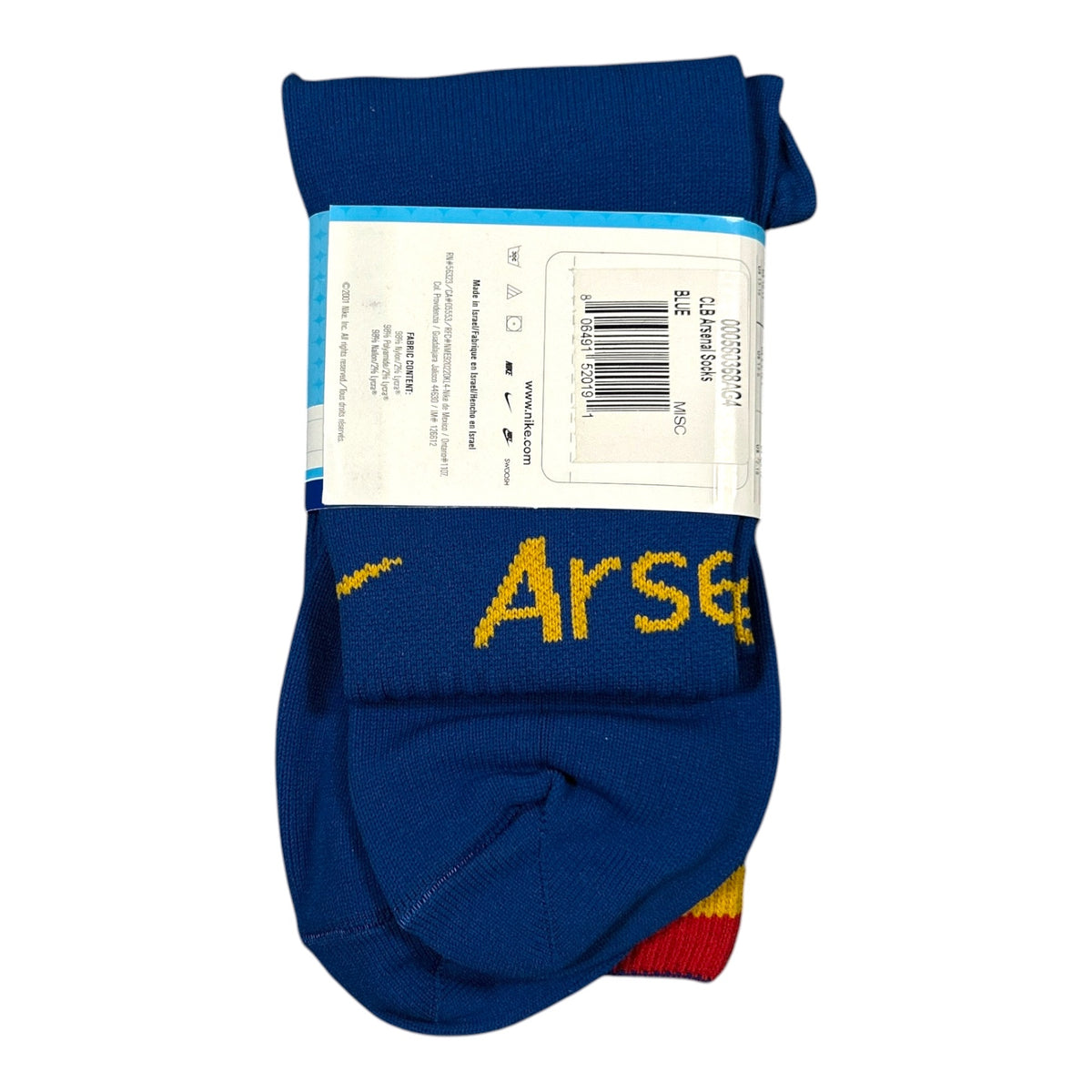 Nike Arsenal blue socks package label