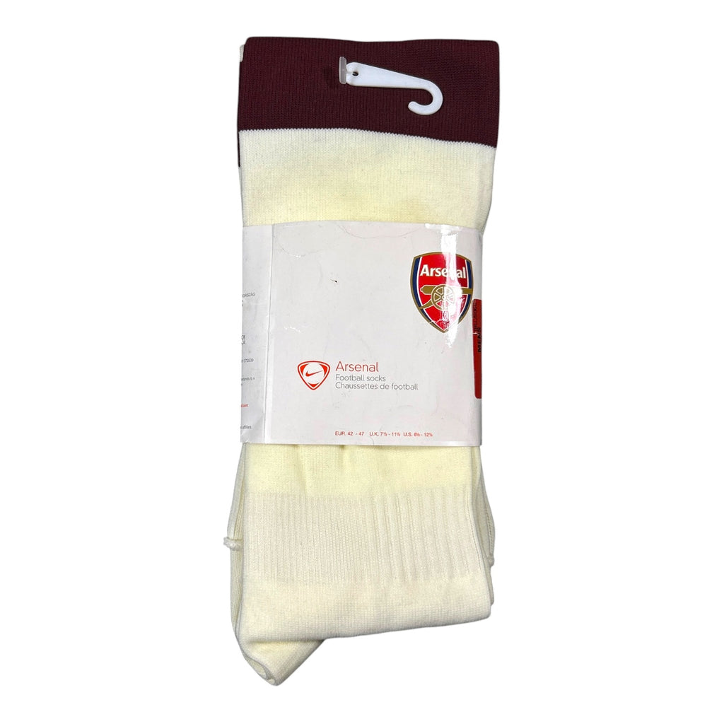 Vintage Nike Arsenal cream and maroon football socks