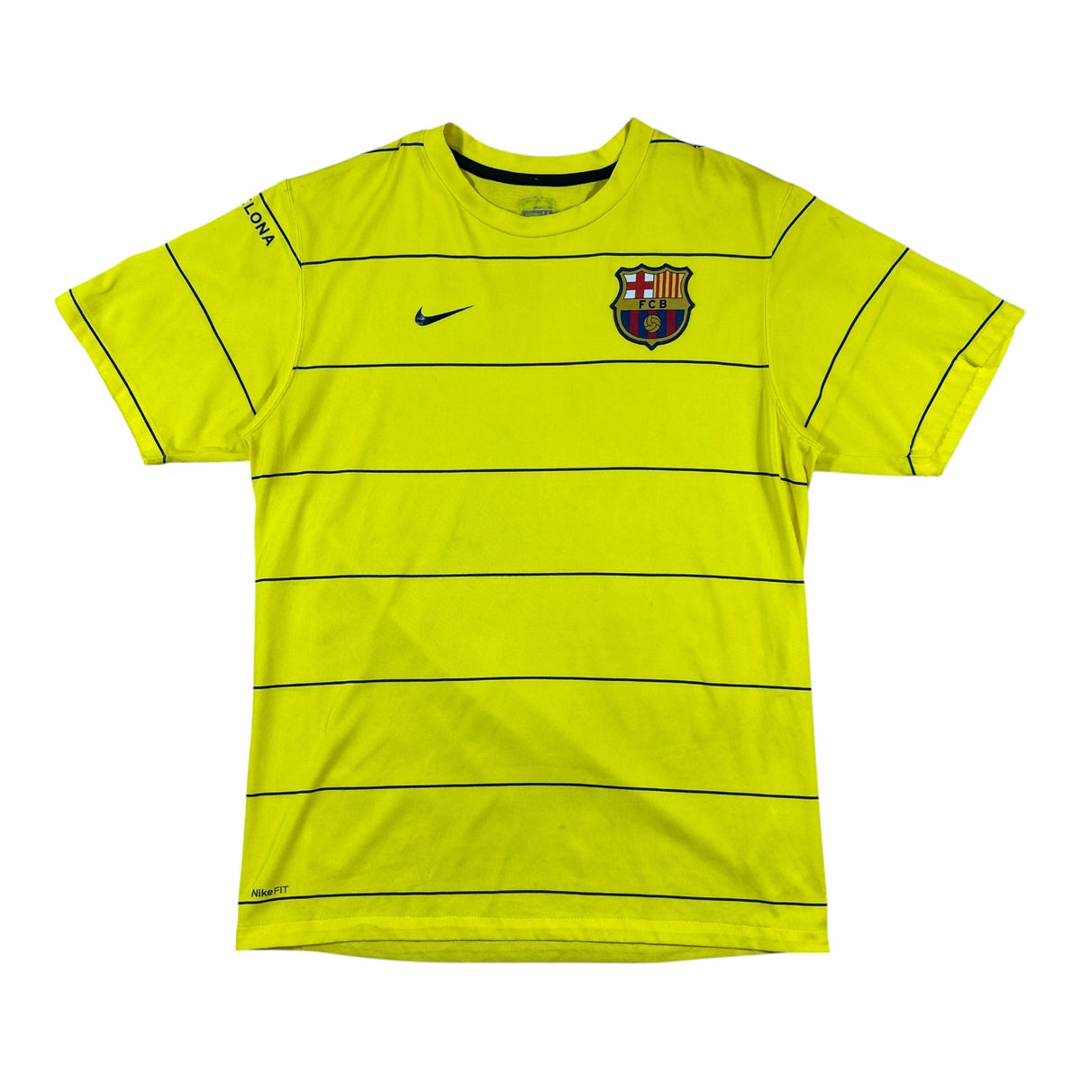 ‘08-‘09 Nike FC Barcelona Training Shirt - Volt Yellow