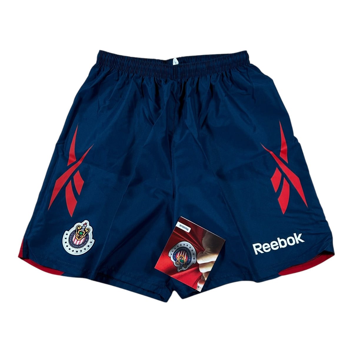 Vintage Reebok Chivas Guadalajara training shorts navy front