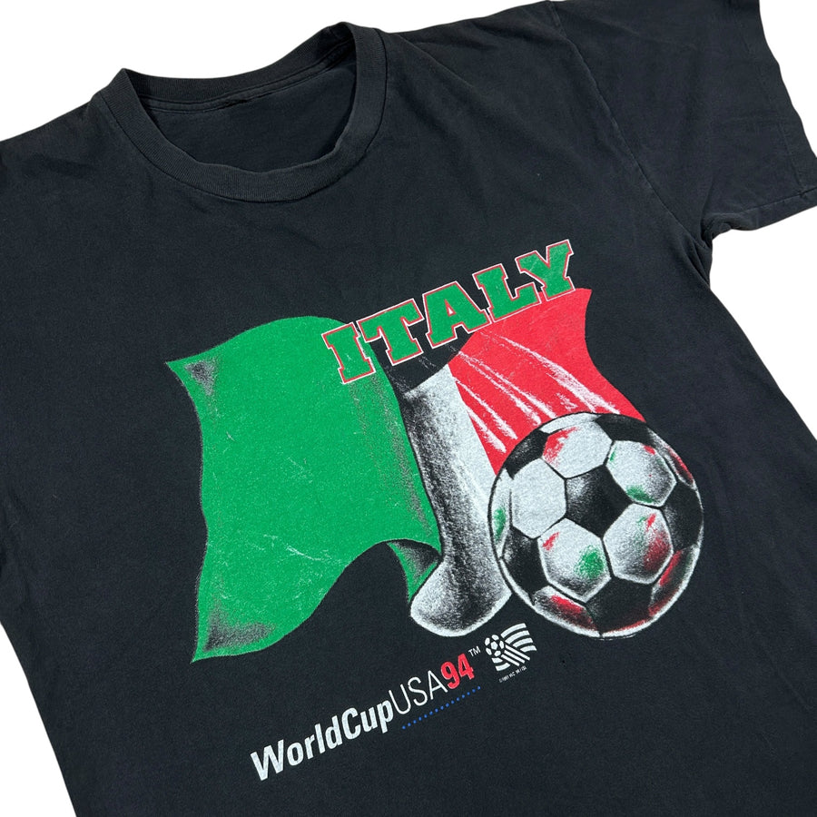 Vintage 1994 World Cup USA Italy Nutmeg T-shirt graphic detail