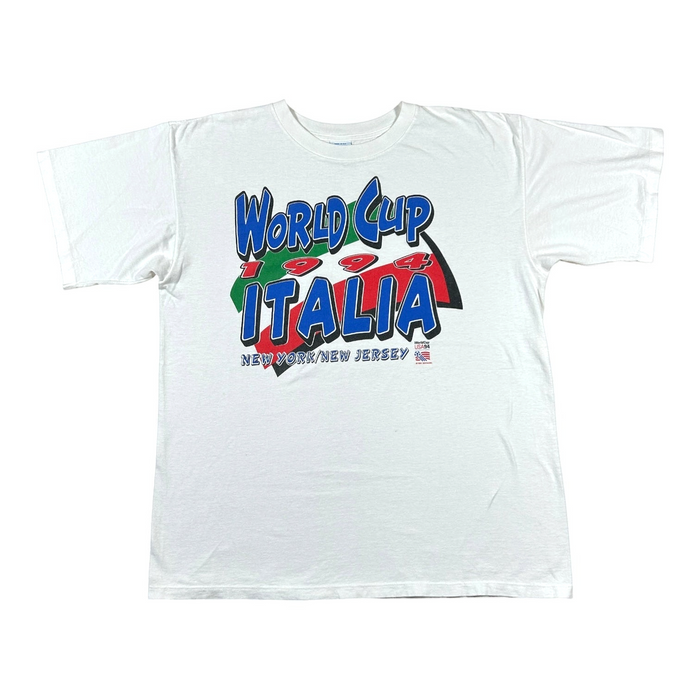 Vintage 1994 World Cup USA Italy New York New Jersey T-shirt white front