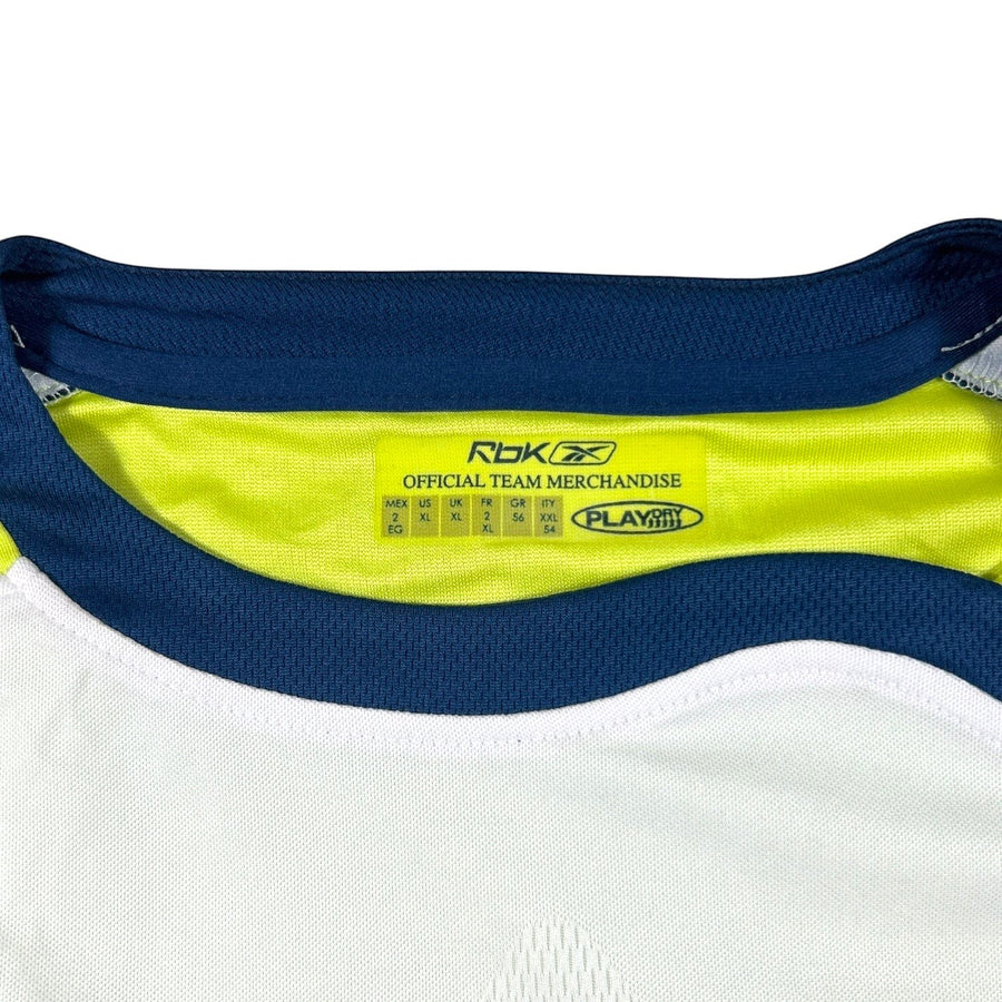 ACOLDWASH vintage Reebok Chivas Guadalajara jersey interior neck label showing size XL and PlayDry technology