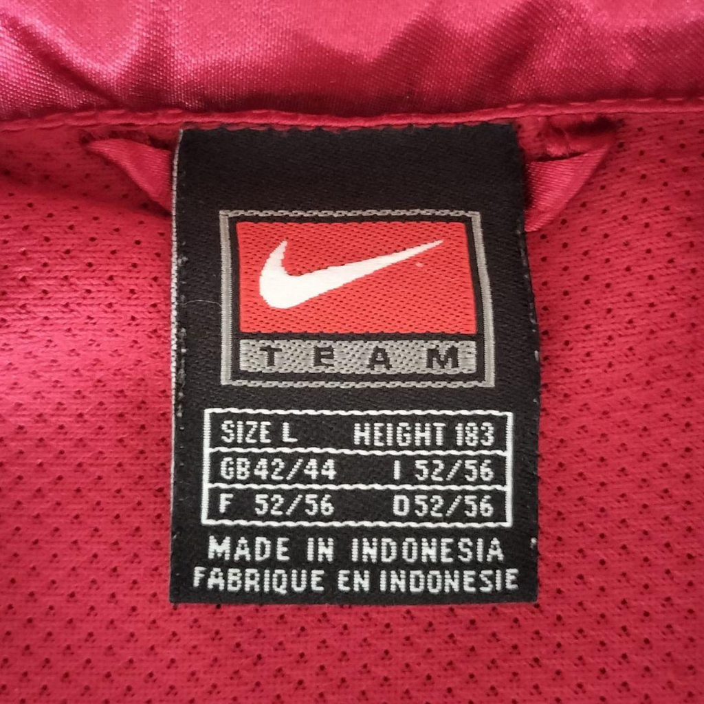 '01-'02 Nike FC Barcelona Red Satin Windbreaker Jacket