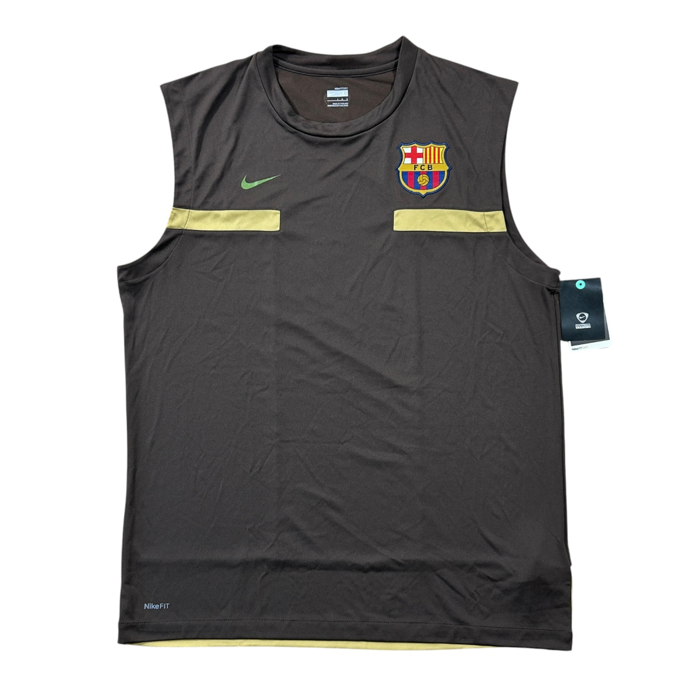 Nike FC Barcelona Sleeveless Training Top - Brown/Gold