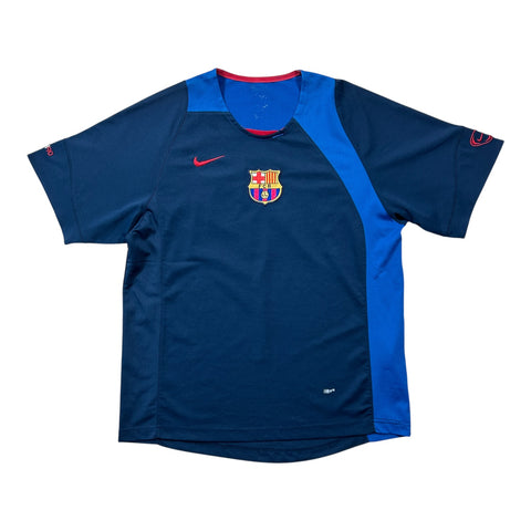 '05-'06 Nike FC Barcelona Navy & Blue Training Shirt