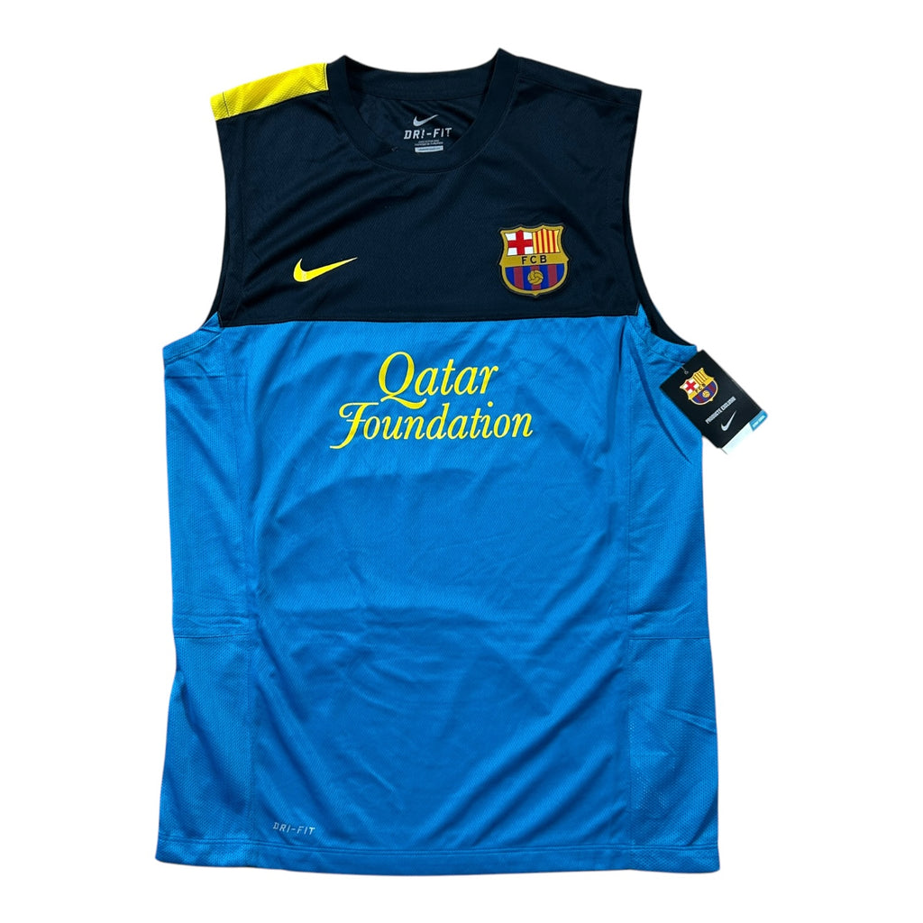 Nike FC Barcelona Qatar Foundation sleeveless training top with tags