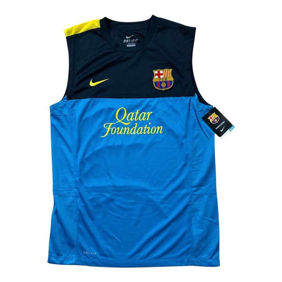 Nike FC Barcelona Qatar Foundation sleeveless training top with tags